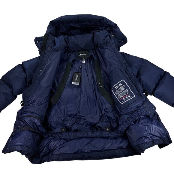 Ralph Lauren RLX Garston Hooded Down Puffer Ski Jacket Mens Size M Navy NWT - Picture 11 of 13